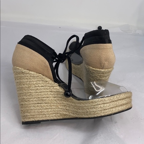 Sonia Rykiel Sz 39 Wedge Platform Clear Sandal - Picture 7 of 12